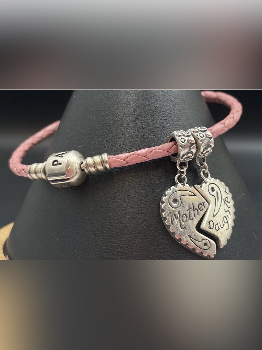 PANDORA Sterling Silver Heart Charms Bracelet